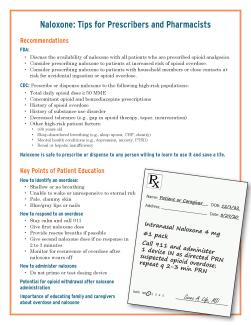 Naloxone Tips for Prescribers and Pharmacists